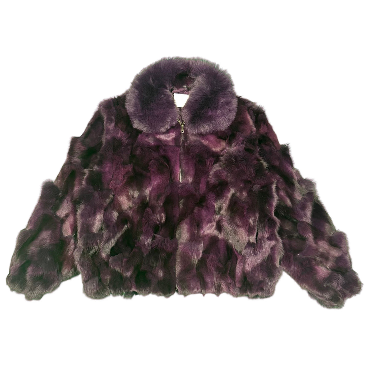 Kashani Men's Purple Fox Fur Jacket - Dudes Boutique