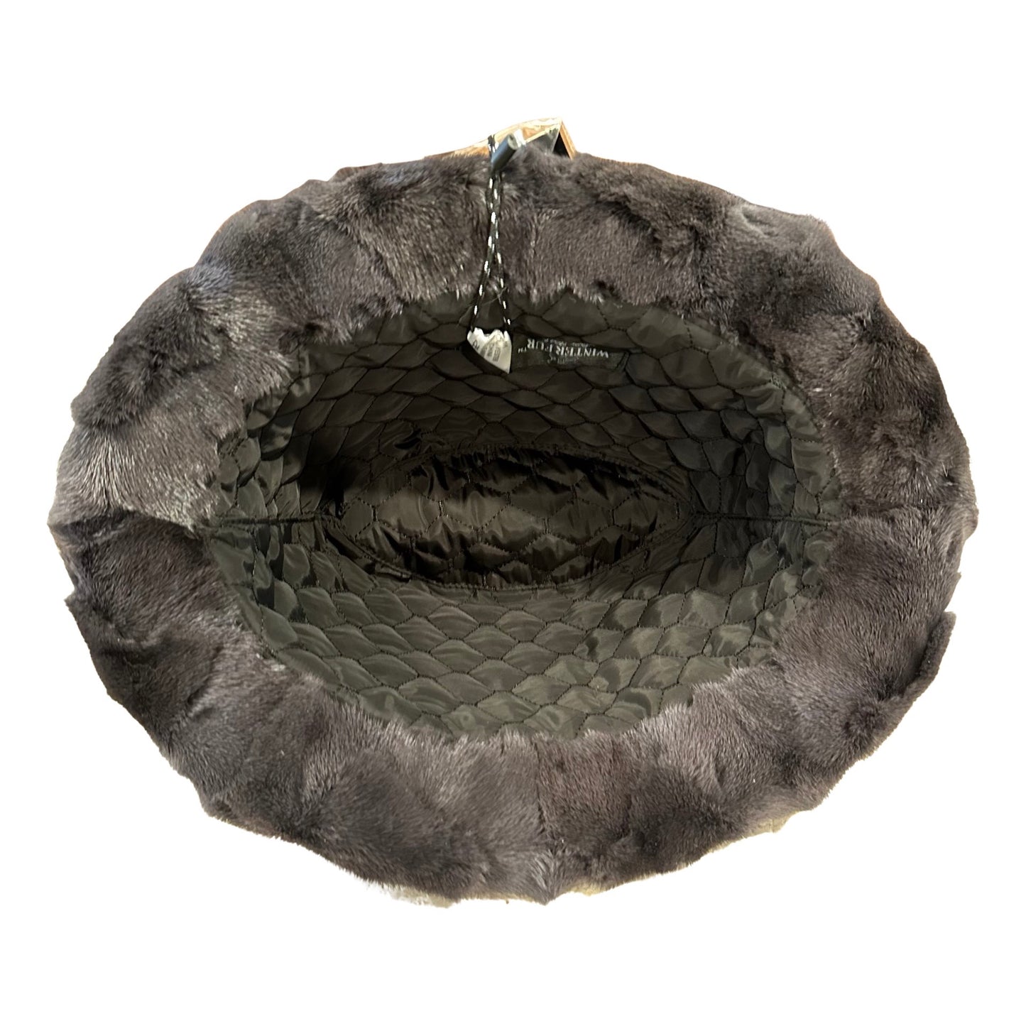 Kashani Men's Grey Diamond Cut Mink Fur Top Hat - Dudes Boutique