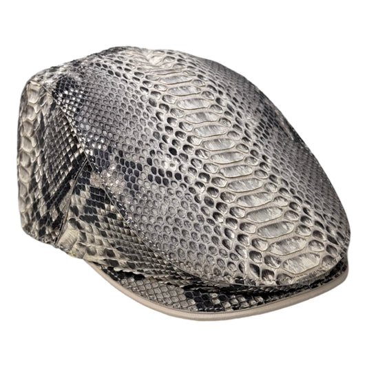 Kashani Natural Python Herringbone Cap - Dudes Boutique