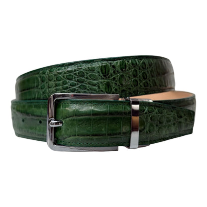 Kashani Forest Green Full Skin Alligator Belt