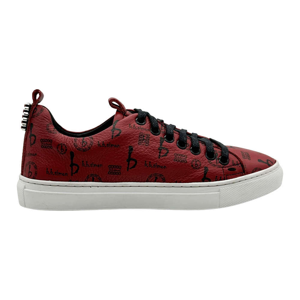 b.b. Simon BB Pattern Shoes - Red - Dudes Boutique