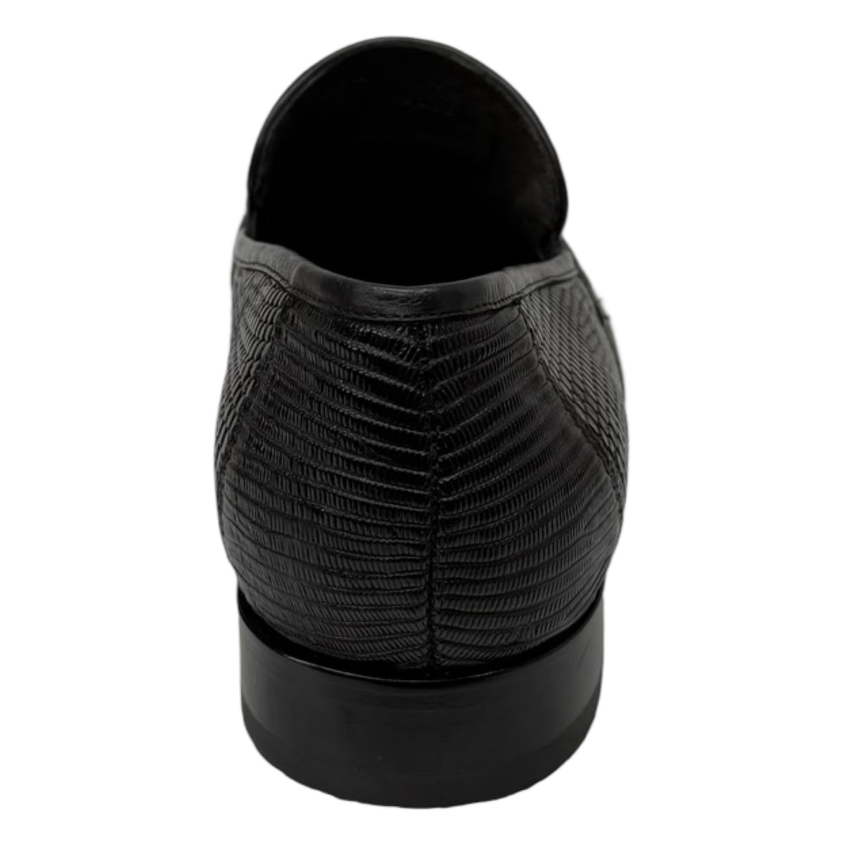 Los Altos black all over lizard bit dress loafers