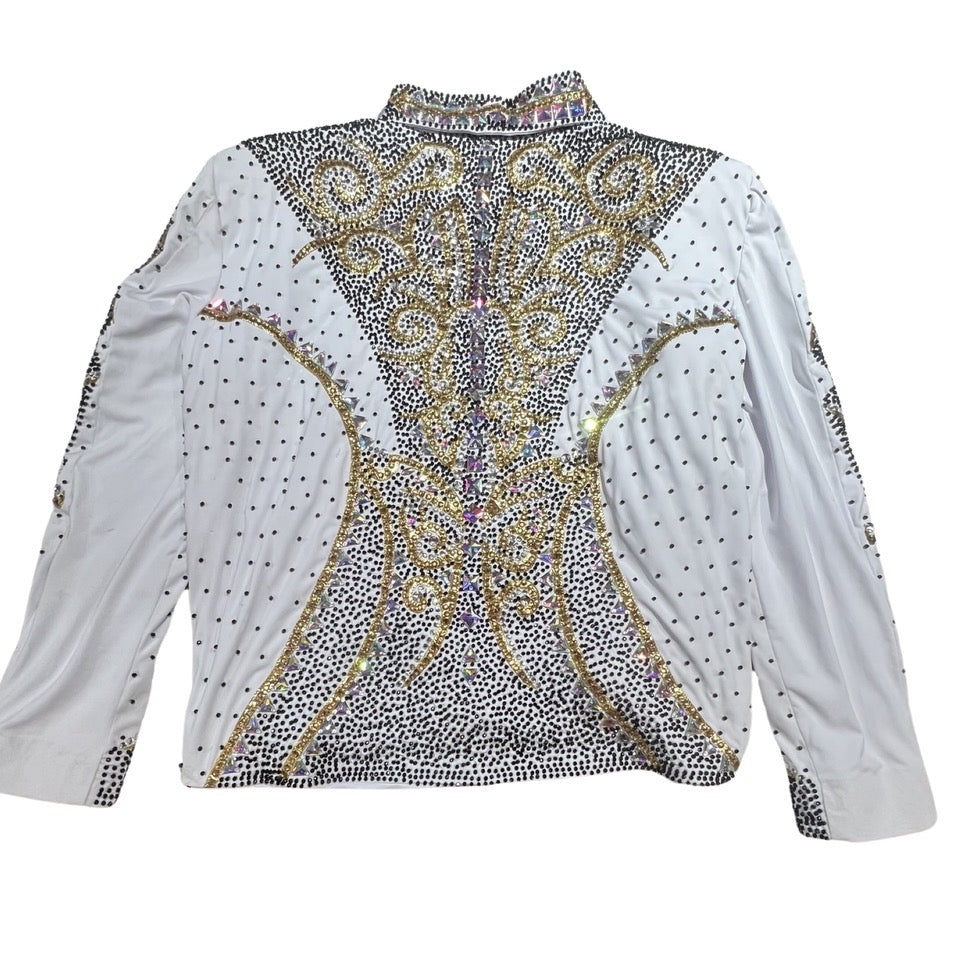 Kashani White Golden Kingdom Hyper Crystal Jacket - Dudes Boutique