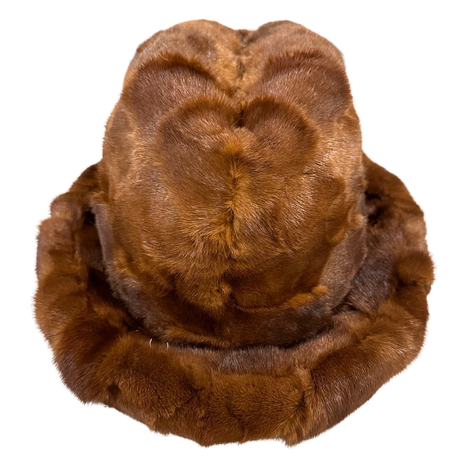 Kashani Men's Whisky Diamond Cut Mink Fur Top Hat - Dudes Boutique