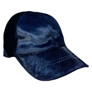 Kashani Navy Blue Pony Hair Base Ball Hat - Dudes Boutique