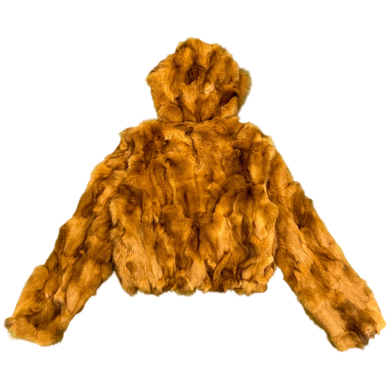 Kashani Women's Whiskey Fox Fur Cropped Coat - Dudes Boutique