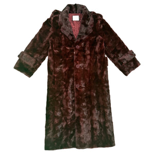 Kashani Men's Burgundy Full Mink Fur Trench Coat - Dudes Boutique