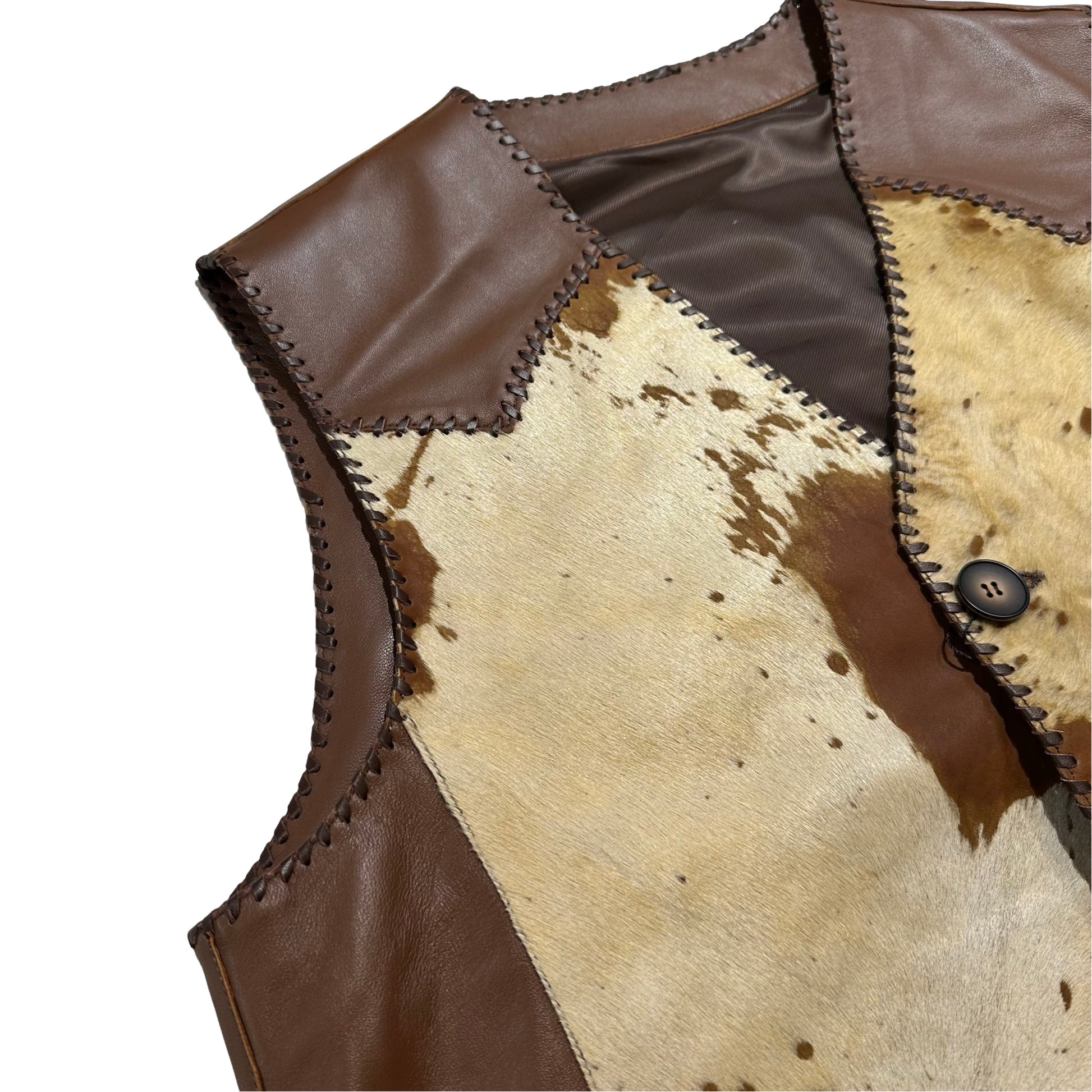 Kashani Natural Cavallino Pony Hair Hand Woven Vest - Dudes Boutique