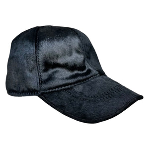 Kashani Black Pony Hair Base Ball Hat - Dudes Boutique