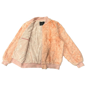 Kashani Pink Diamond Cut Mink Fur Bomber Jacket - Dudes Boutique