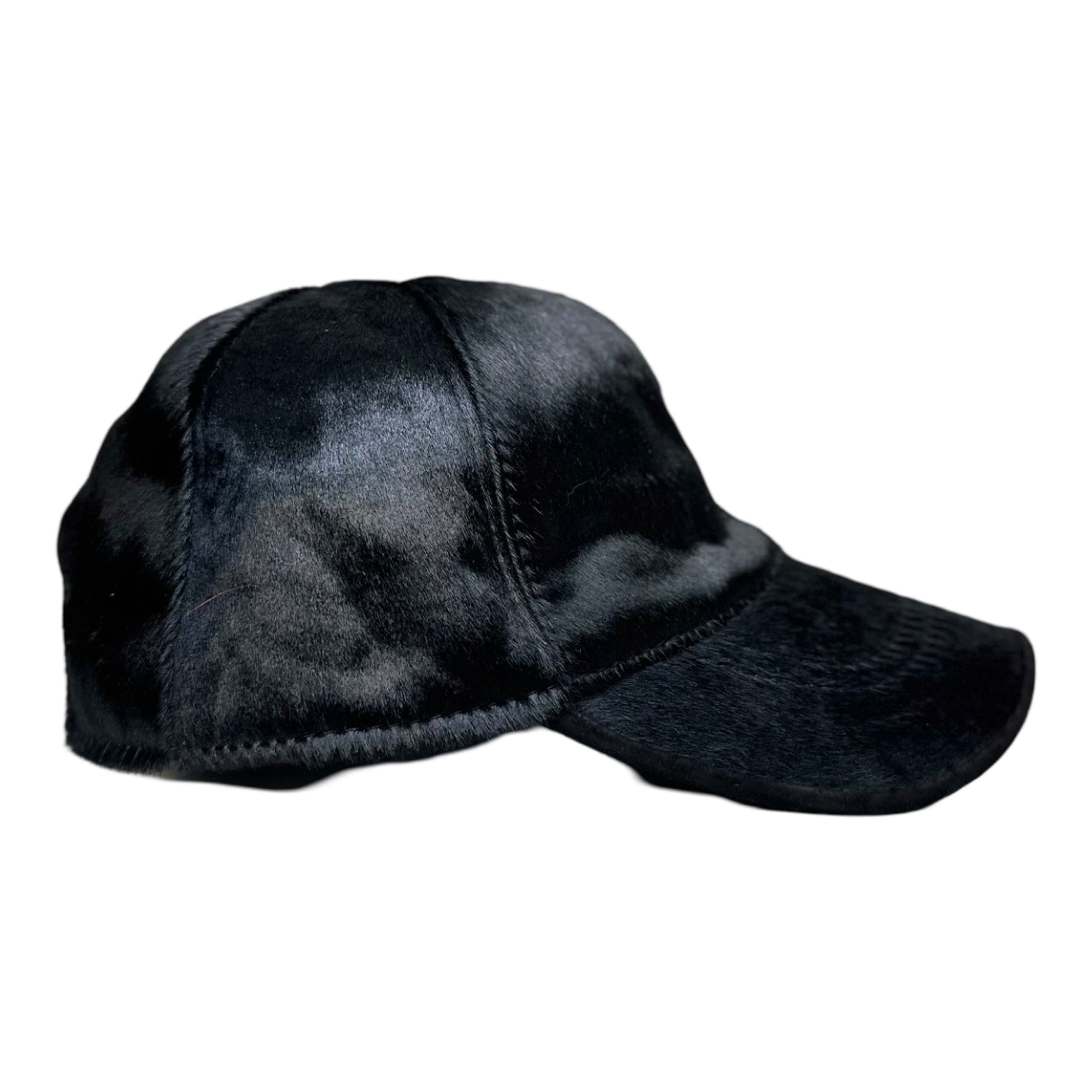 Kashani Black Pony Hair Base Ball Hat - Dudes Boutique