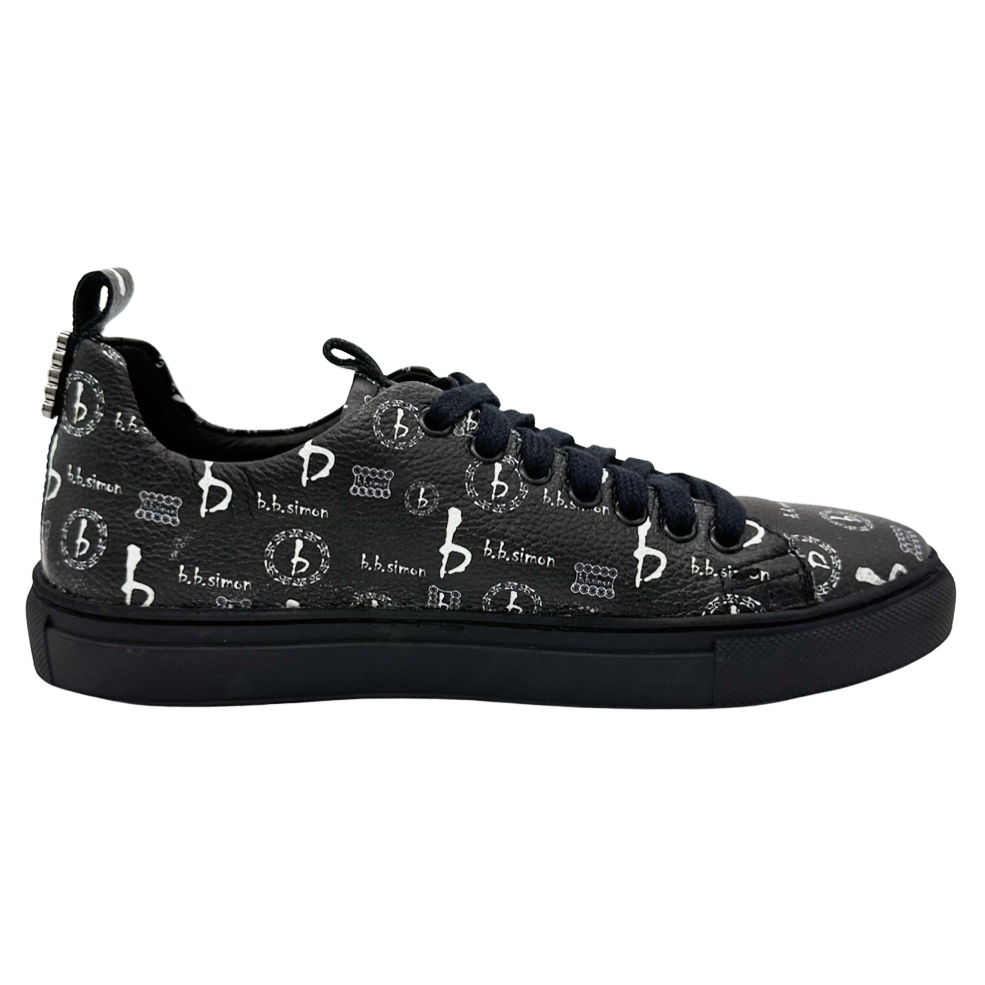 b.b. Simon BB Pattern Shoes - Black/Black - Dudes Boutique