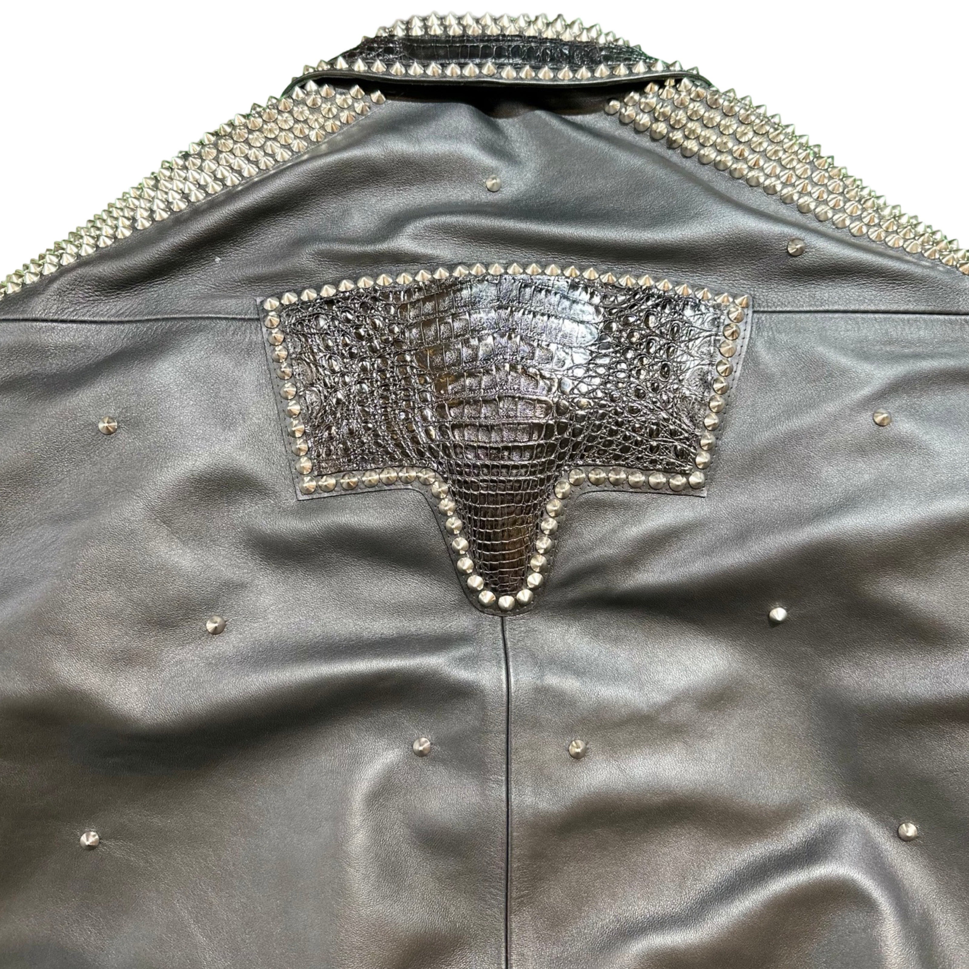G Gator - Black Studded Crocodile Jacket – Dudes Boutique
