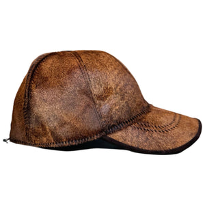 Kashani Brown Pony Hair Base Ball Hat - Dudes Boutique