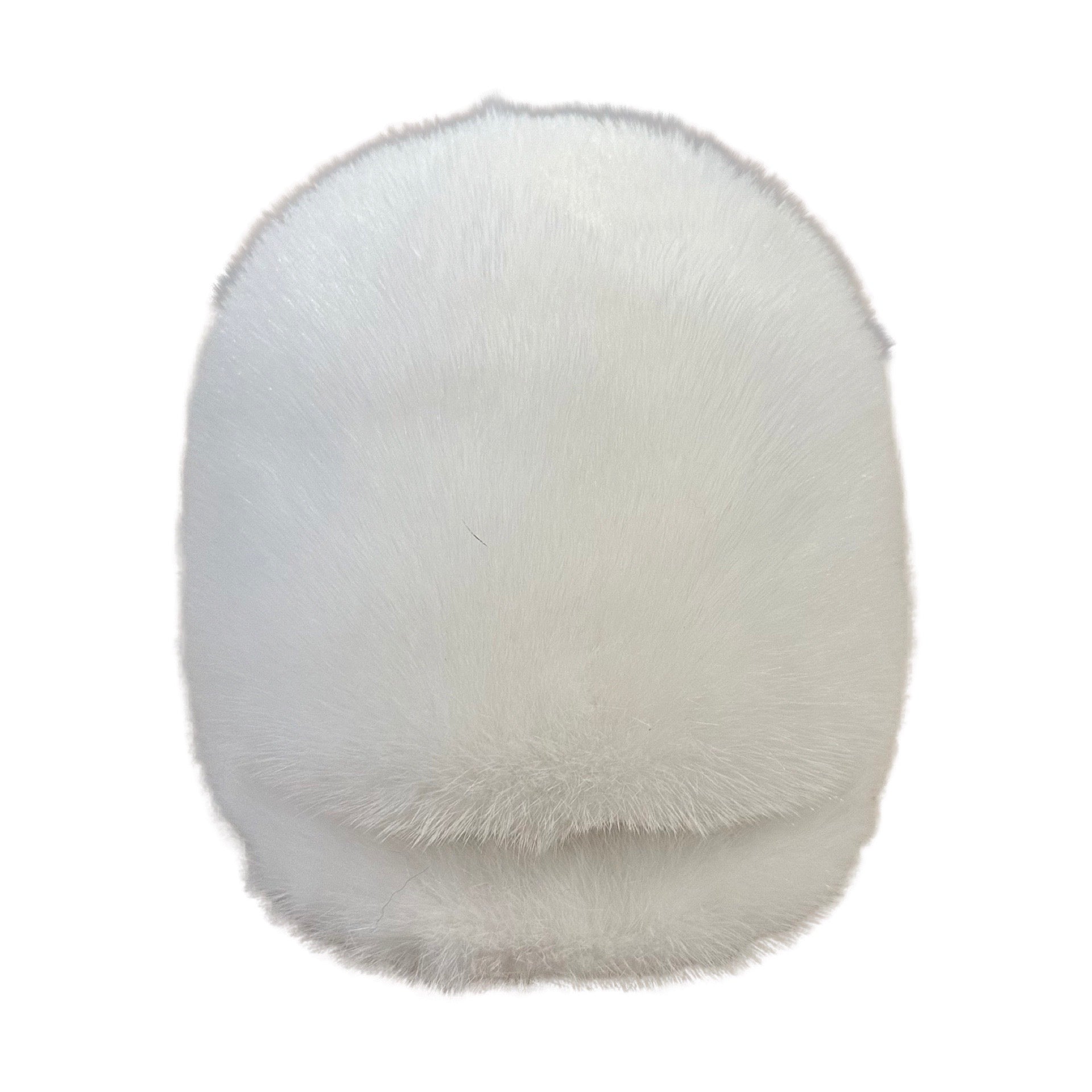 Kashani Men's White Full Mink Herringbone Cap - Dudes Boutique