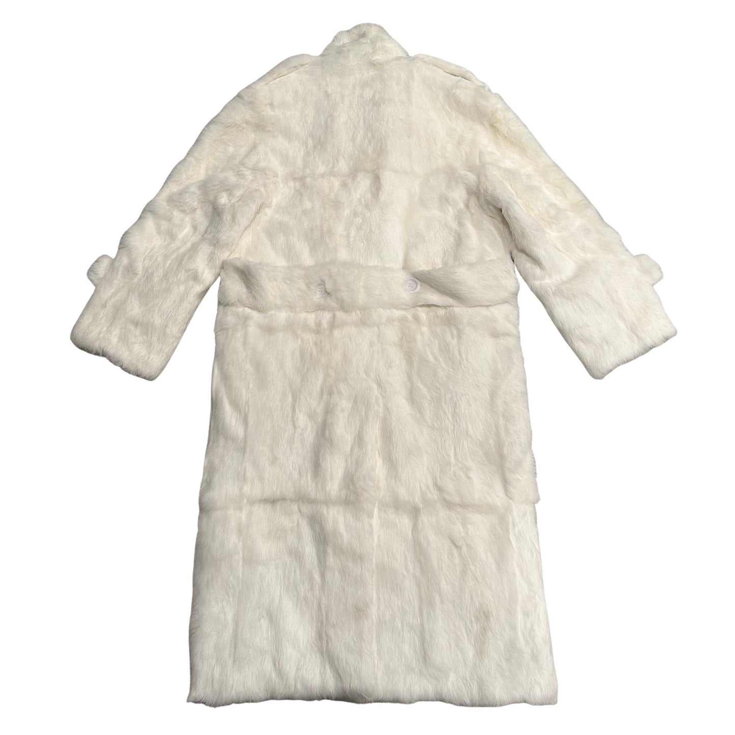Kashani Men's Full White Rabbit 7/8 Trench Coat - Dudes Boutique