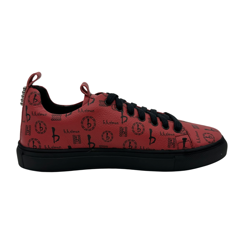 b.b. Simon BB Pattern Shoes - Red/Black - Dudes Boutique