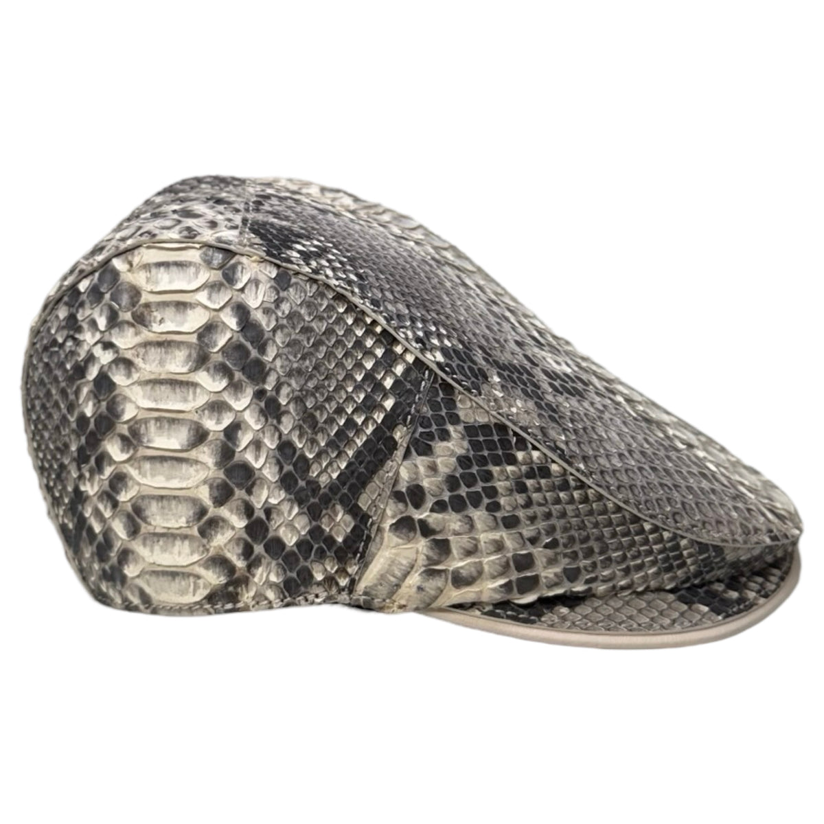 Kashani Natural Python Herringbone Cap - Dudes Boutique