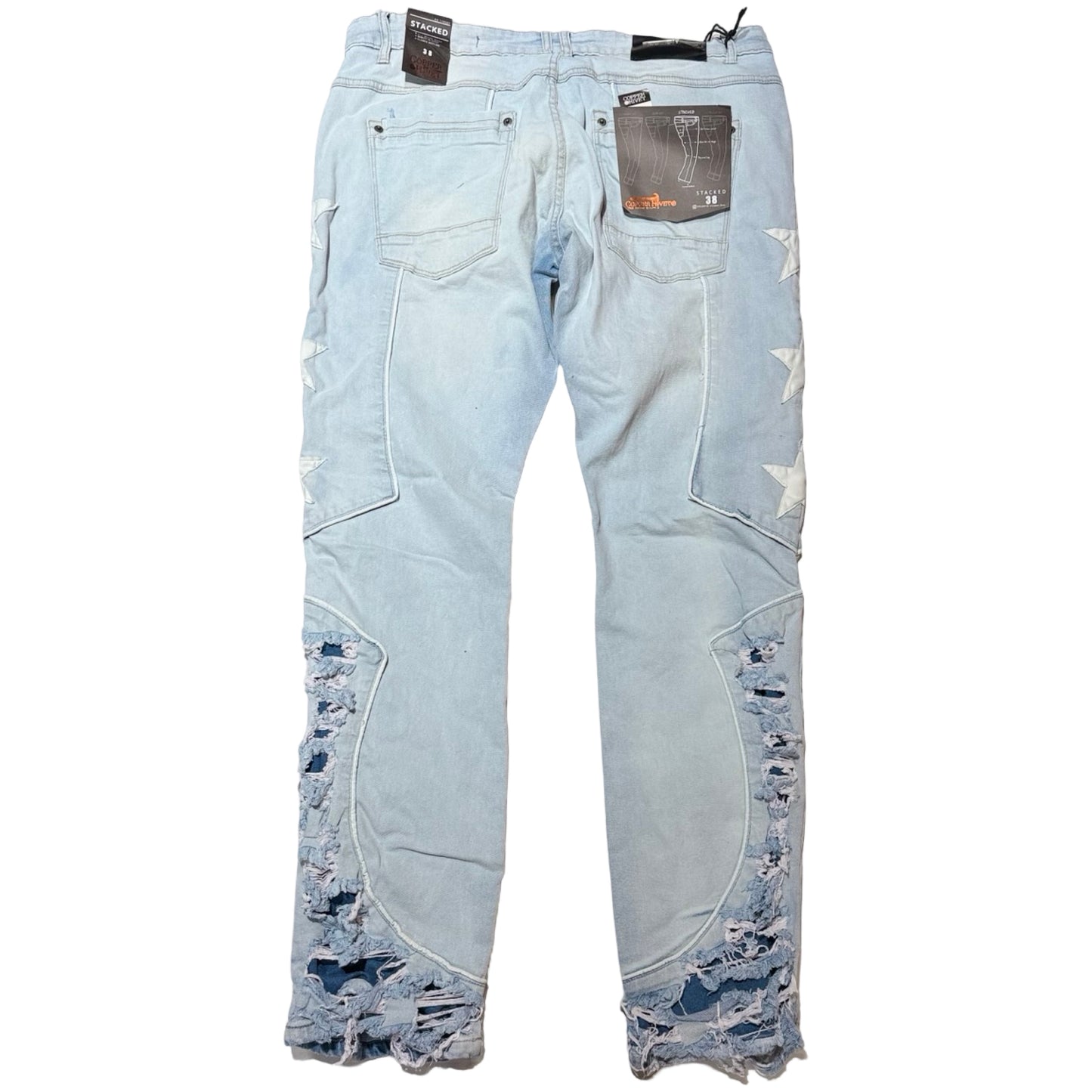 CopperRivet Light Blue Western Star Jeans - Dudes Boutique
