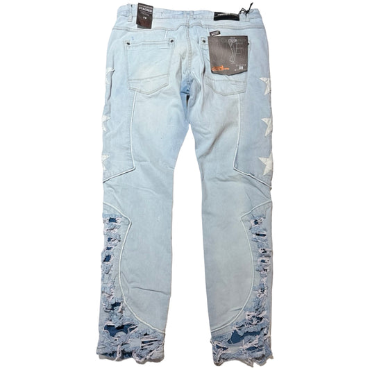 CopperRivet Light Blue Western Star Jeans - Dudes Boutique