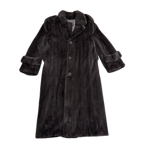 Kashani Men's Black Full Mink 7/8 Trench Fur Coat - Dudes Boutique