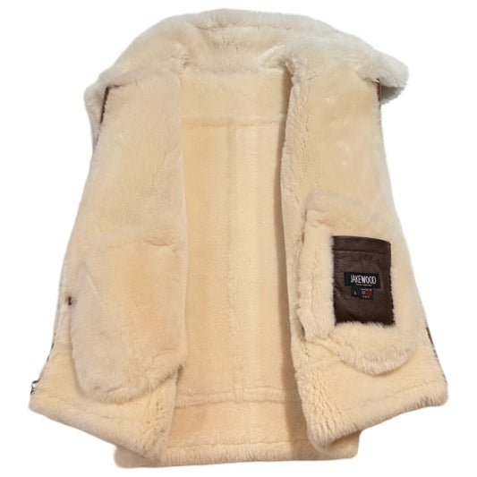 Kashani Men's Cognac Shearling Vest - Dudes Boutique