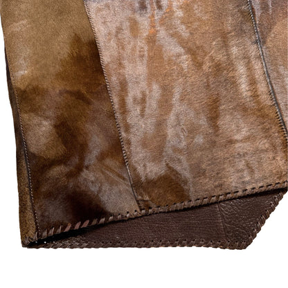 Kashani Rustic Chocolate Cavallino Pony Hair Hand Woven Vest - Dudes Boutique