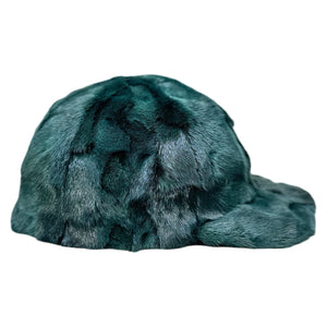 Kashani Hunter Green Diamond Cut Mink Baseball Hat - Dudes Boutique