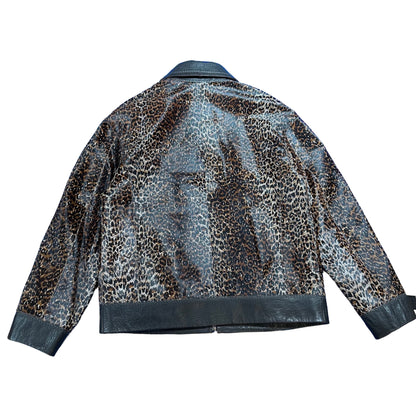 Luca Della Brown Leopard Cavalino Pony Hair Jacket - Dudes Boutique