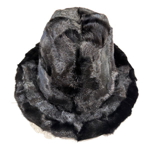 Kashani Men's Black Full Mink Fur Top Hat - Dudes Boutique