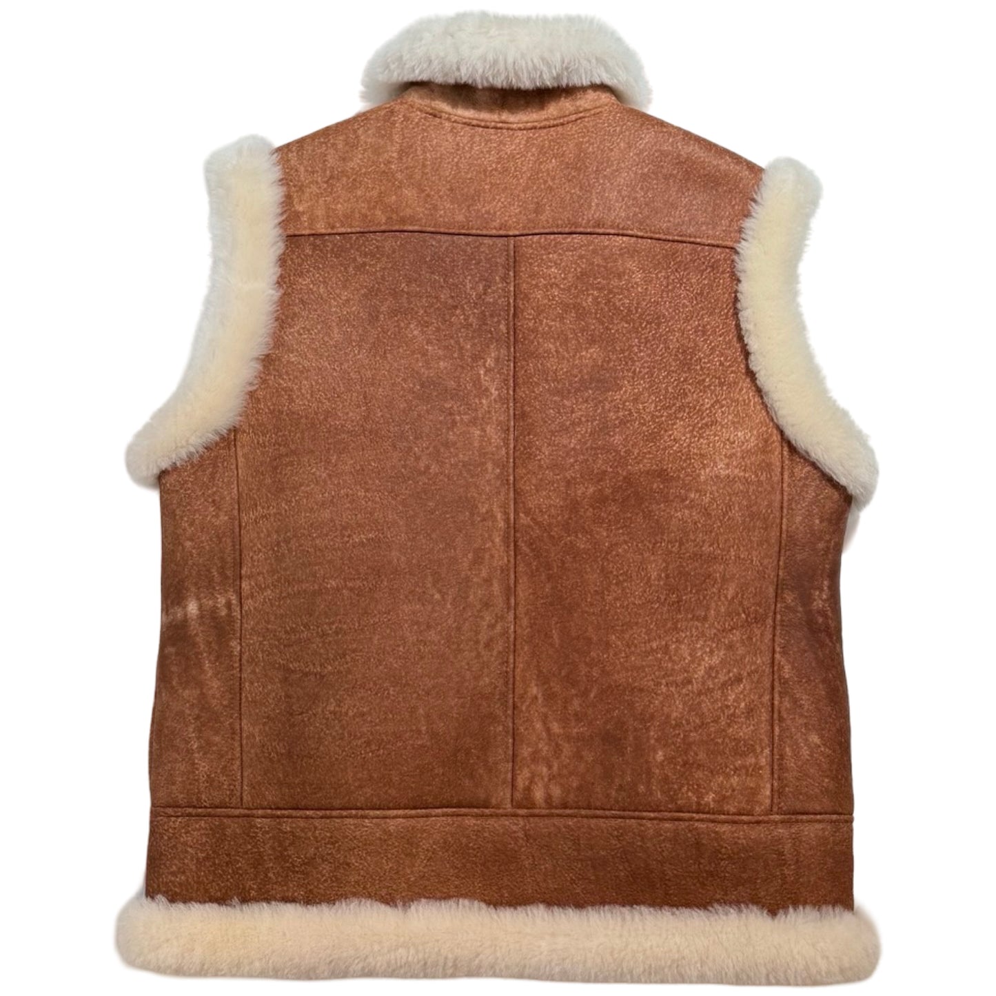 Kashani Men's Cognac Shearling Vest - Dudes Boutique