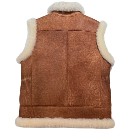 Kashani Men's Cognac Shearling Vest - Dudes Boutique
