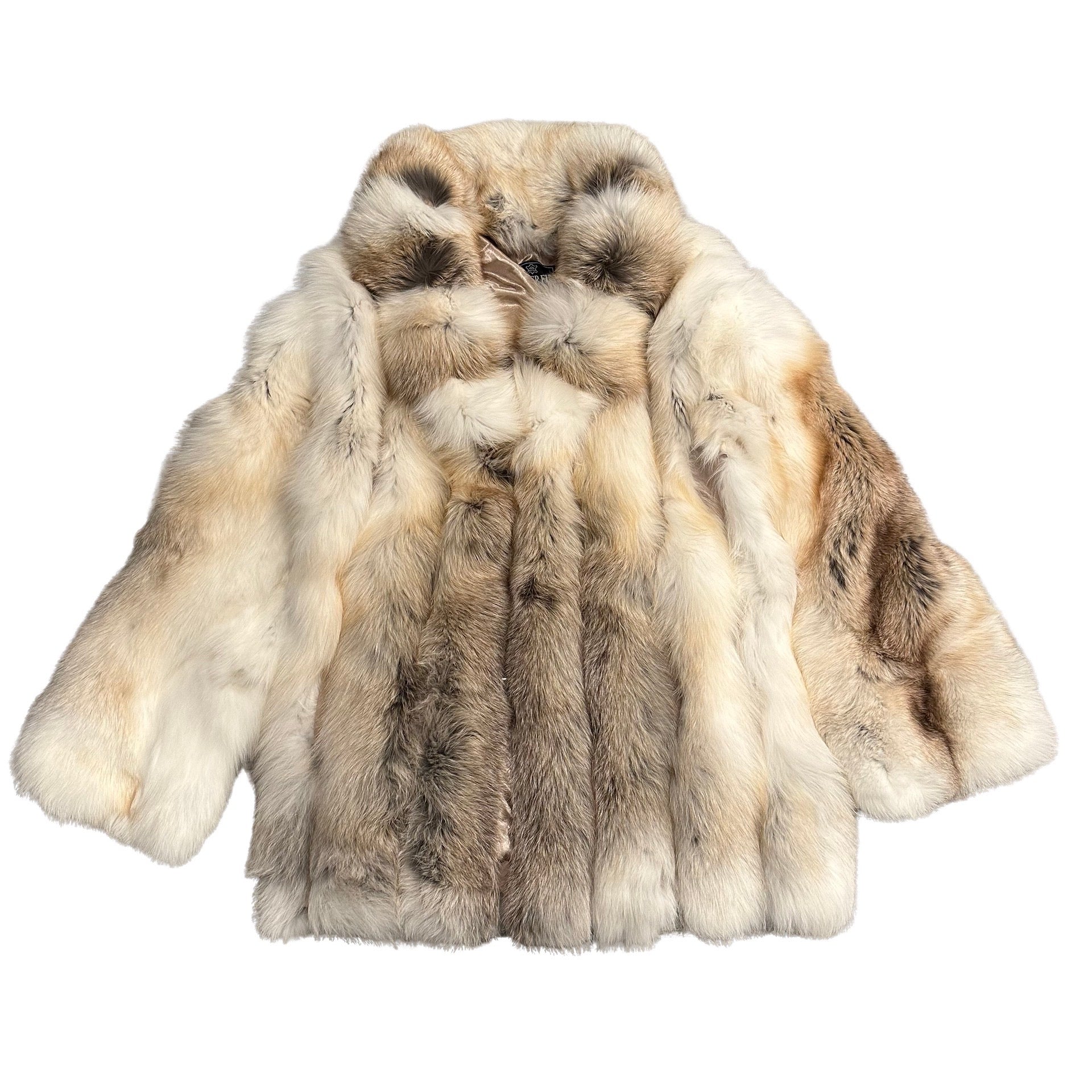 Kashani Men's Full Arctic Cream 3/4 Fox Fur Coat - Dudes Boutique