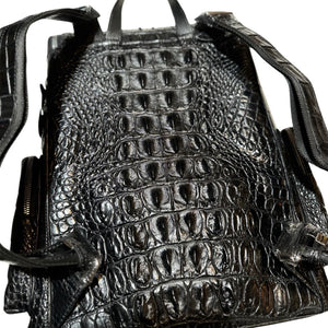 Kashani Black All Over Hornback Alligator Tail Backpack - Dudes Boutique