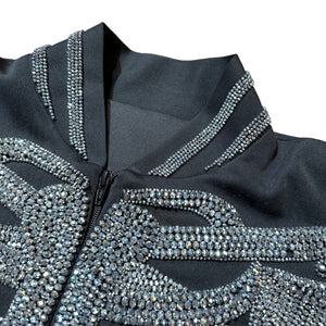 Kashani Skeleton Hyper Crystal Studded Jacket - Dudes Boutique