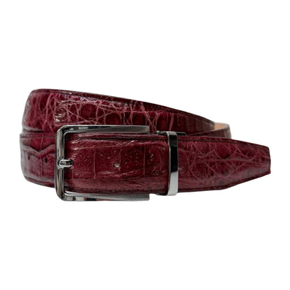 Kashani Burgundy Full Skin Alligator Belt