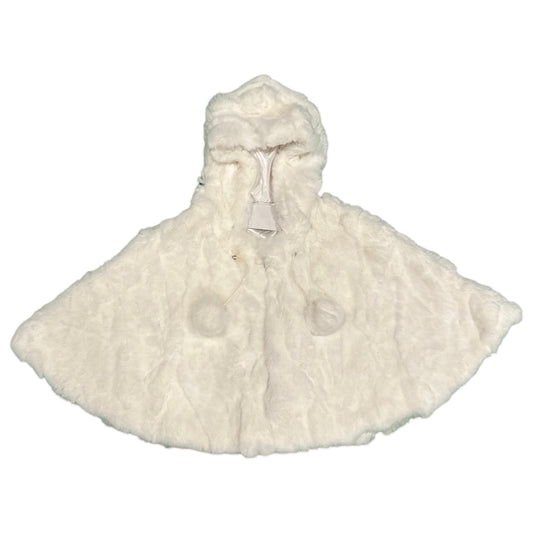 Kashani Kids White Rabbit Fur Hooded Cape - Dudes Boutique
