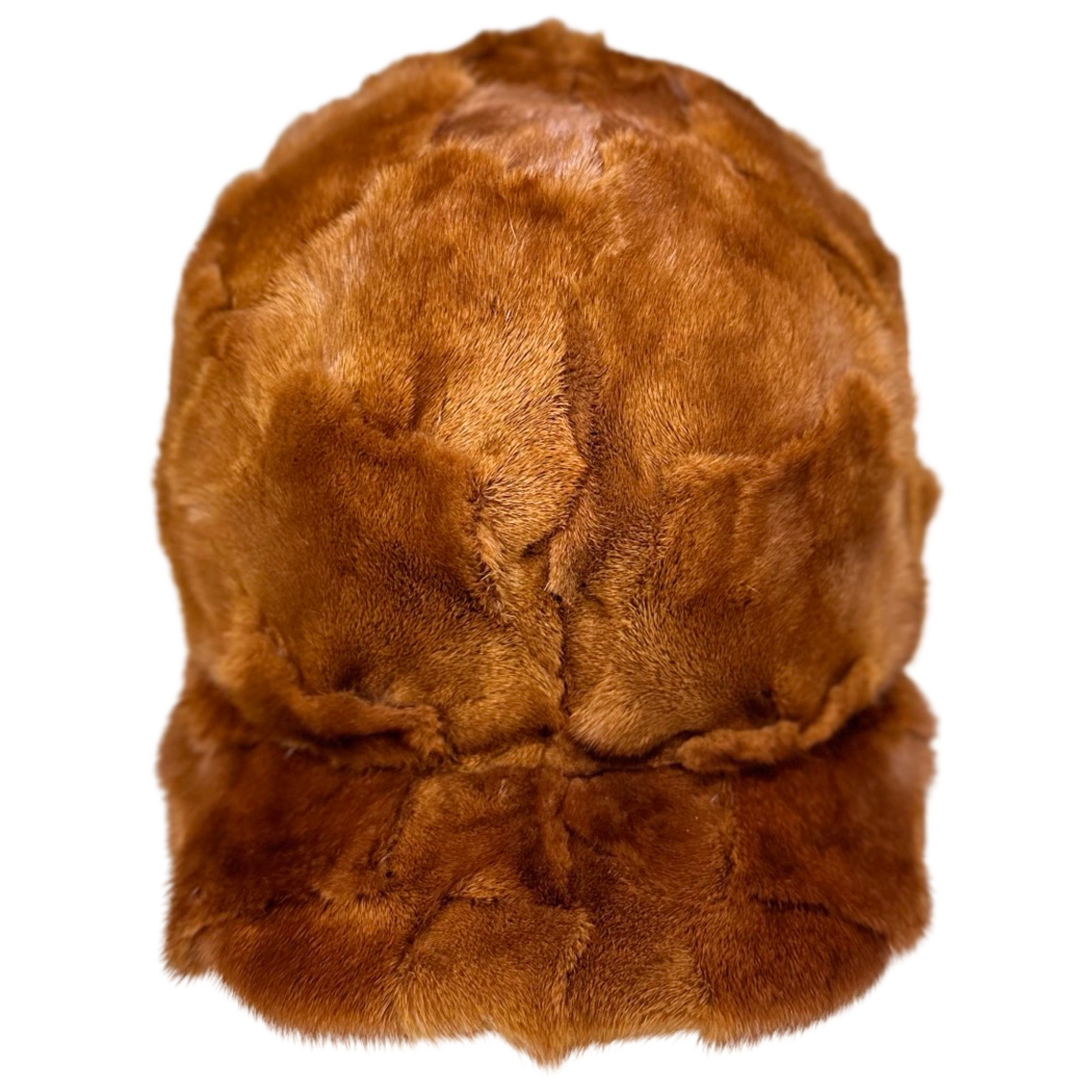 Kashani Whiskey Diamond Cut Mink Baseball Hat - Dudes Boutique