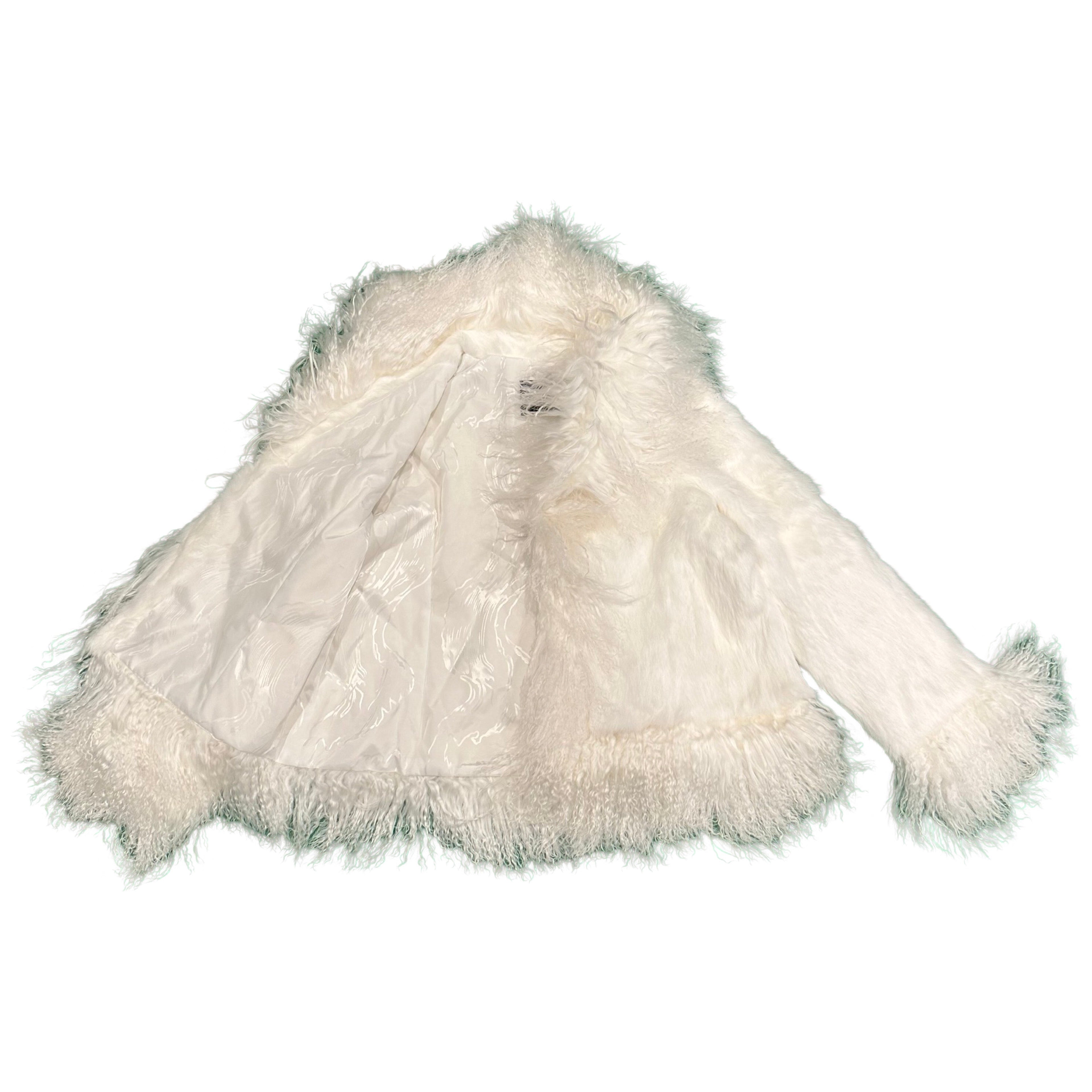 Kashani Women's White Rabbit / Mongolian Lamb Fur Jacket – Dudes