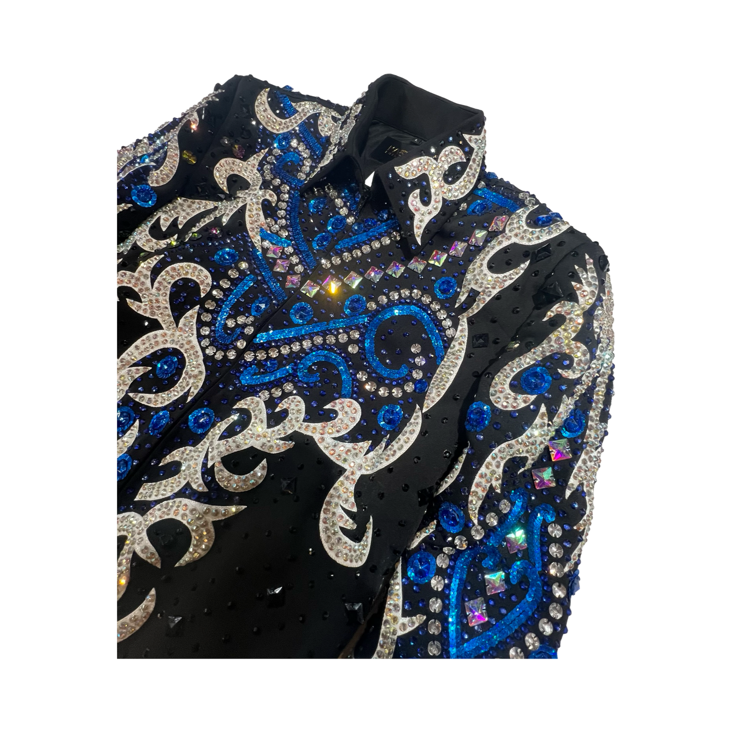 Kashani Blue Two Tone Hyper Crystal Jacket - Dudes Boutique