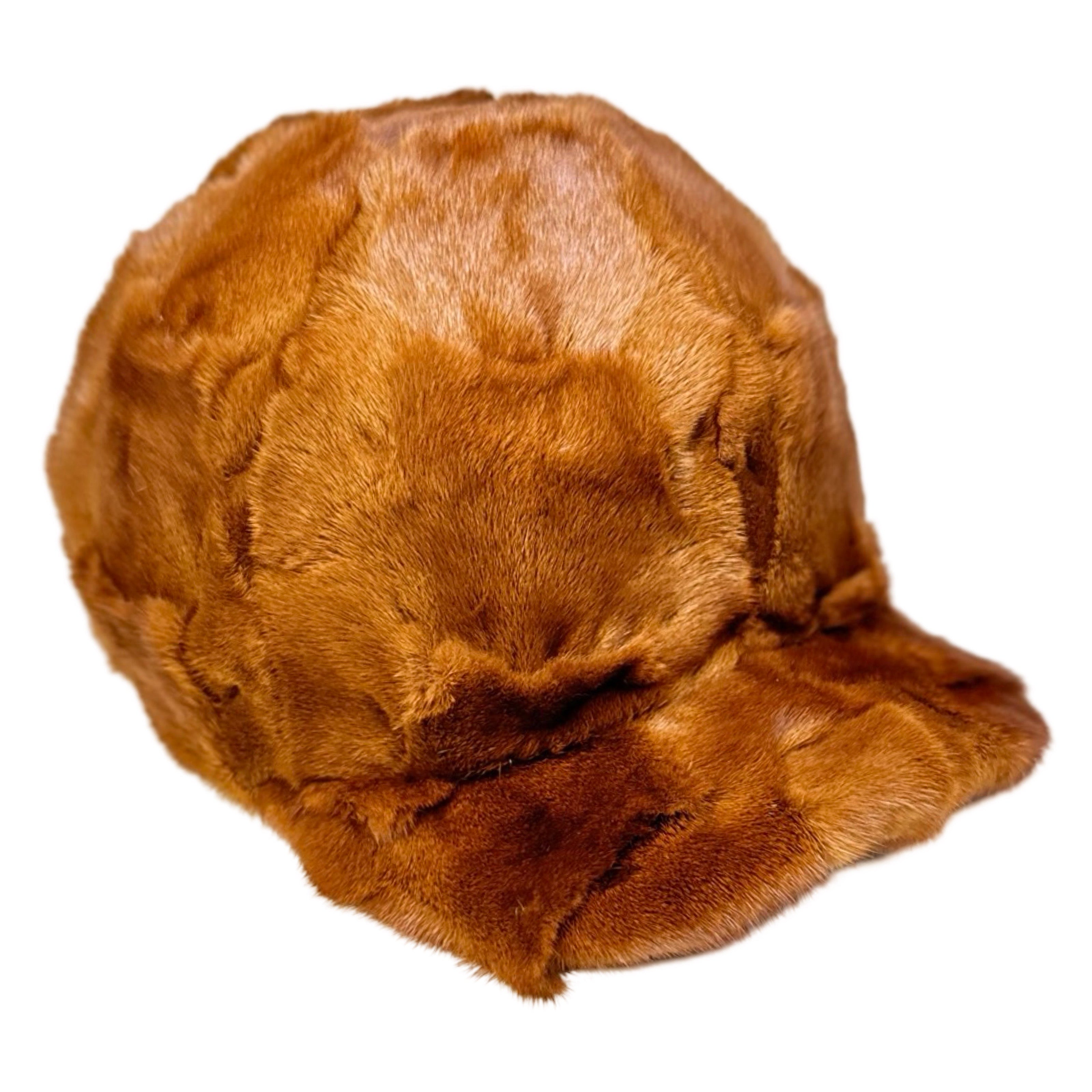 Kashani Whiskey Diamond Cut Mink Baseball Hat - Dudes Boutique