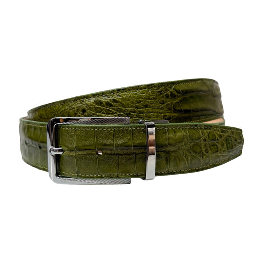 Kashani Lime Green Full Skin Alligator Belt