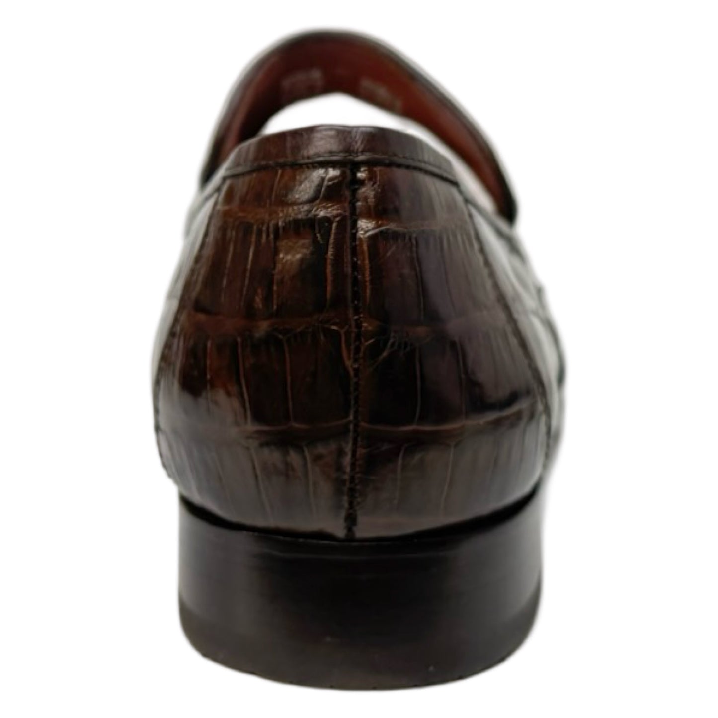 Los Altos Brown All-Over Crocodile Belly Loafers - Dudes Boutique