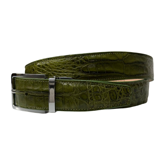 Kashani Lime Green Full Skin Alligator Belt