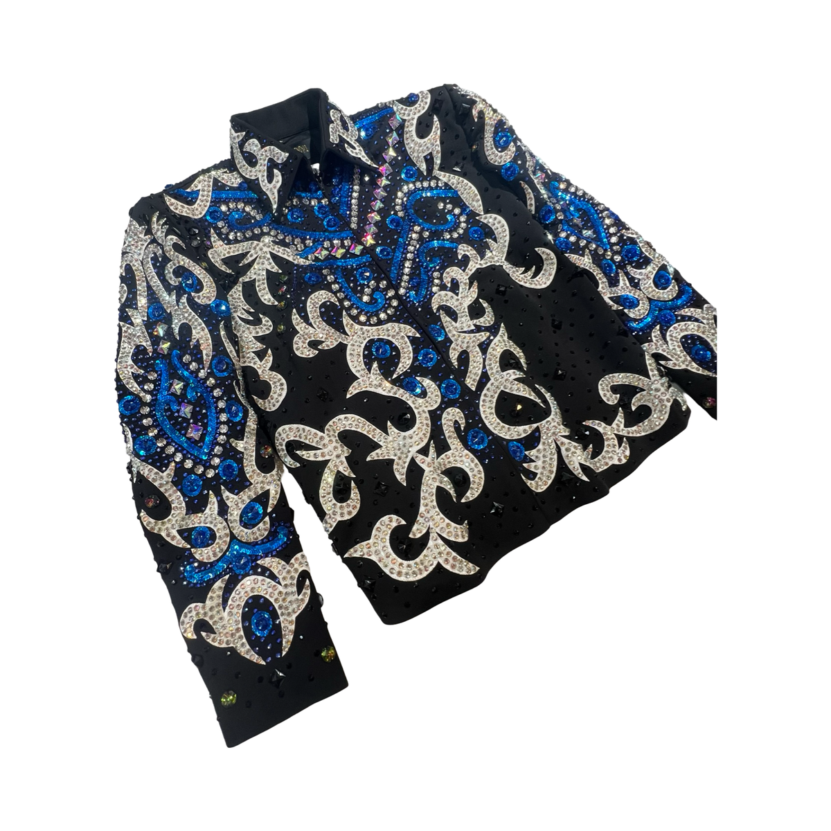 Kashani Blue Two Tone Hyper Crystal Jacket - Dudes Boutique