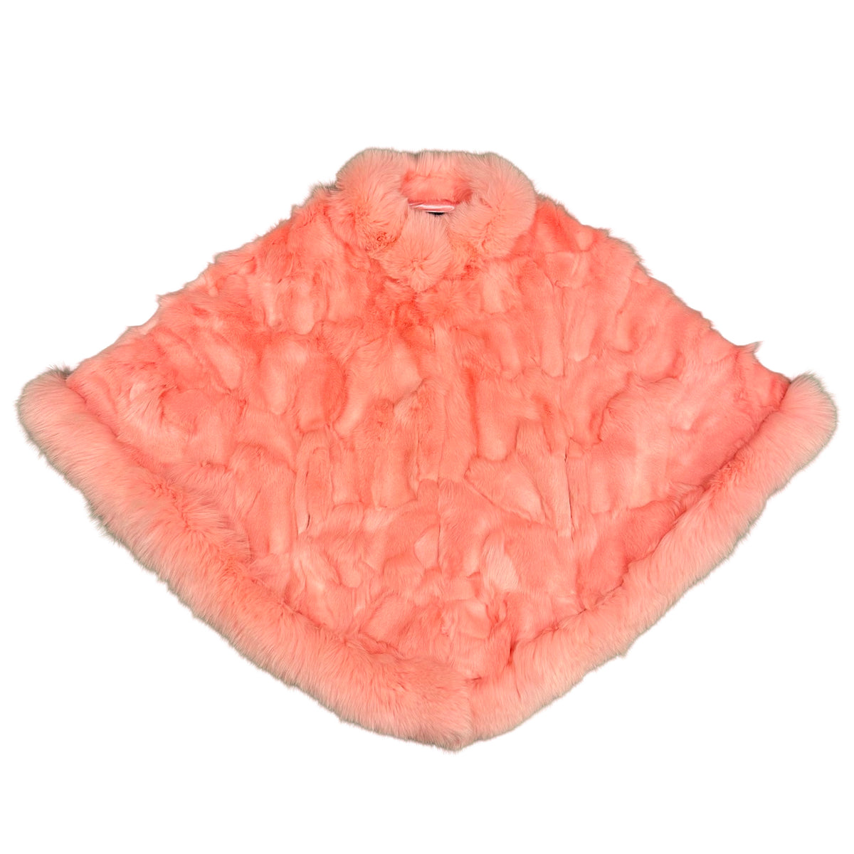 Kashani Women's Pink Fox Fur Poncho - Dudes Boutique