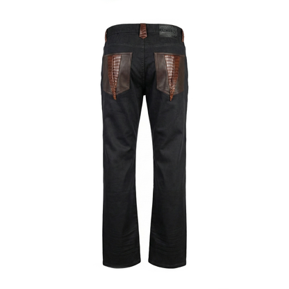 Kashani x Angelino Jeans w/ Brown Alligator Tail Pockets