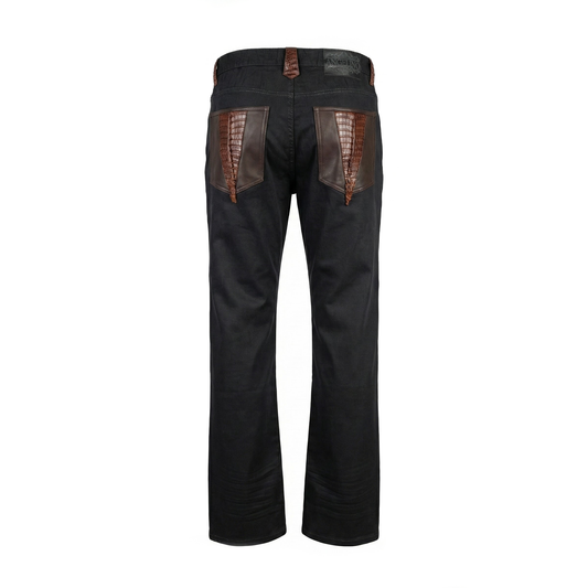Kashani x Angelino Jeans w/ Brown Alligator Tail Pockets