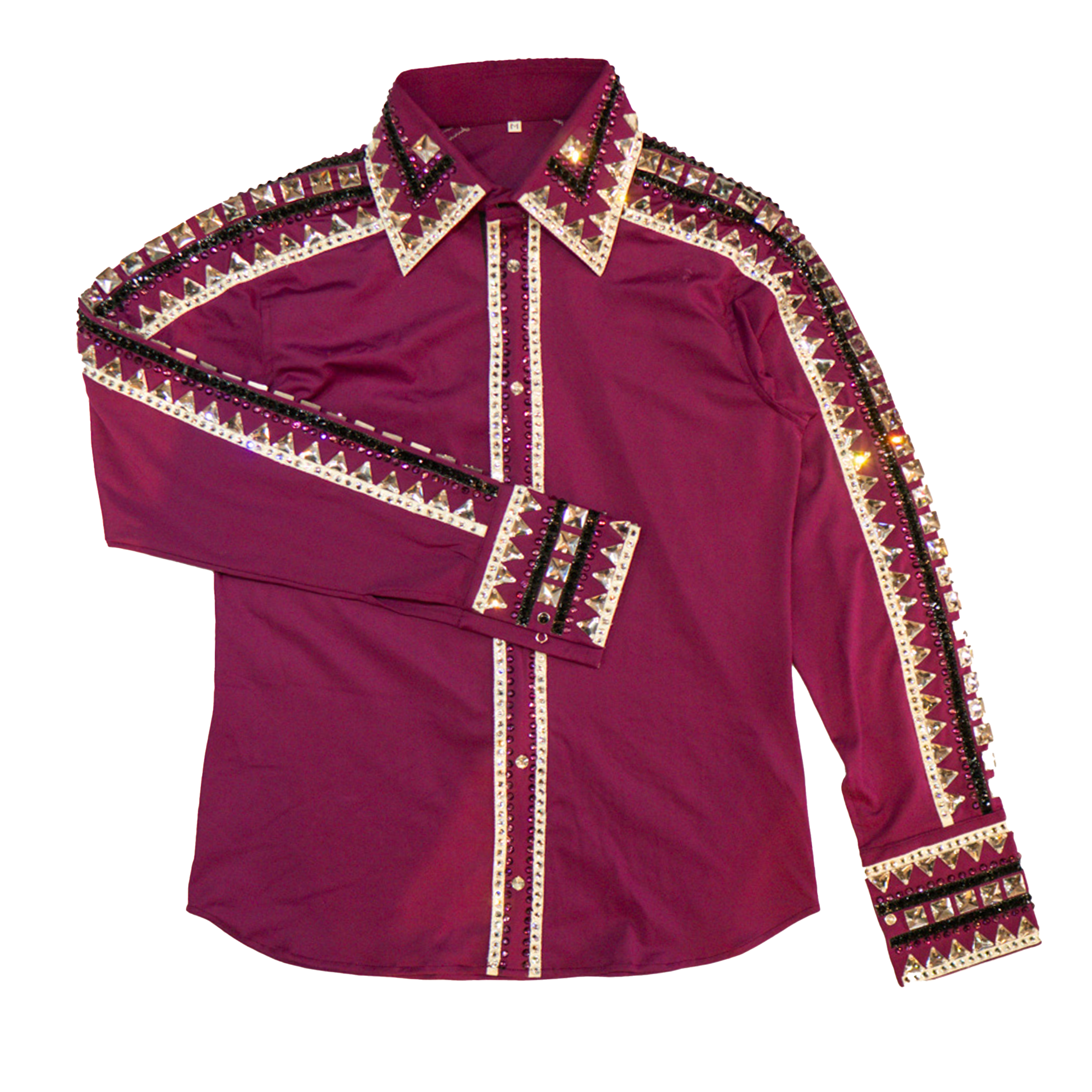 Kashani Purple Hyper Crystal Button-Up Zip Shirt - Dudes Boutique