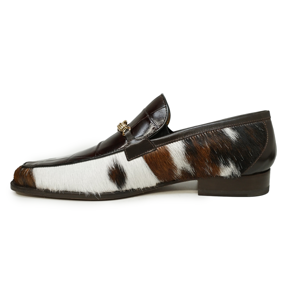Mauri 4294/5 alligator and pony hair bit loafers